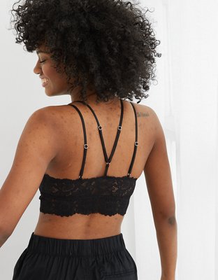 Aerie ANYTIME® Sunflower Lace Padded Plunge Bralette