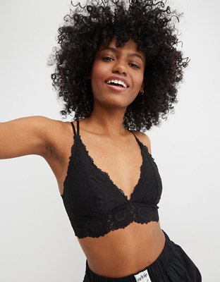 Aerie Sunflower Lace Padded Plunge Bralette Kitchy Mist Yellow Medium - $15  - From Megan