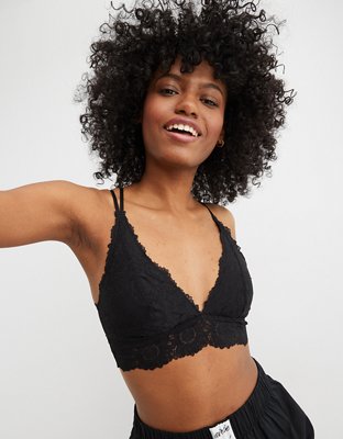 Aerie ANYTIME® Sunflower Lace Padded Plunge Bralette