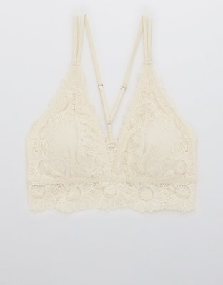 Aerie ANYTIME® Sunflower Lace Padded Plunge Bralette