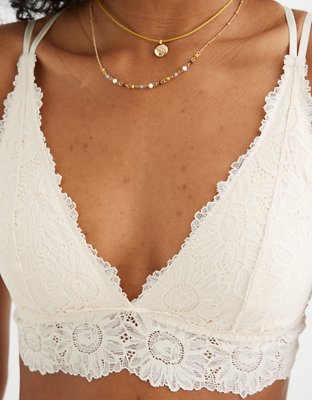 Buy Aerie Sunkissed Lace Padded Plunge Bralette online