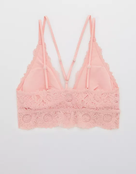 Aerie ANYTIME® Sunflower Lace Padded Plunge Bralette