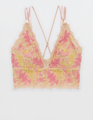 Aerie Sunkissed Lace Padded Plunge Bralette
