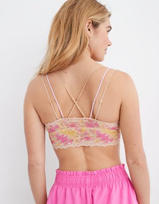 Aerie Sunkissed Lace Padded Plunge Bralette