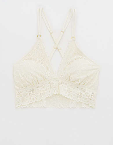 Aerie Seaside Lace Padded Triangle Bralette