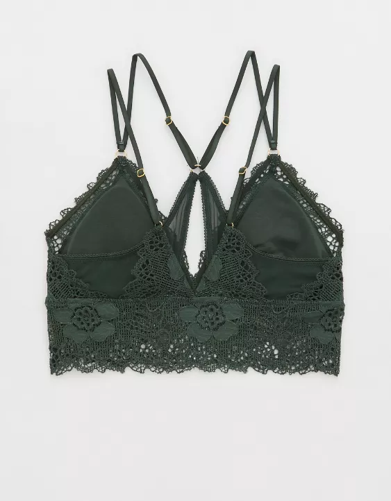 Aerie In The Wild Lace Padded Triangle Bralette