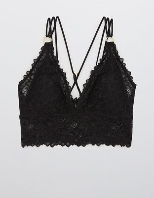 Aerie Sunkissed Lace Padded Plunge Bralette