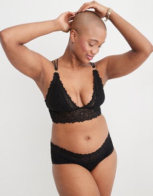 Aerie Sunkissed Lace Padded Plunge Bralette