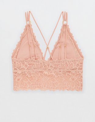 Aerie Sunkissed Lace Padded Plunge Bralette