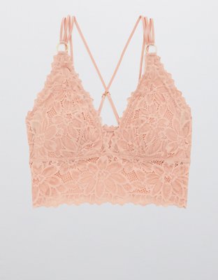 Aerie Sunkissed Lace Padded Plunge Bralette