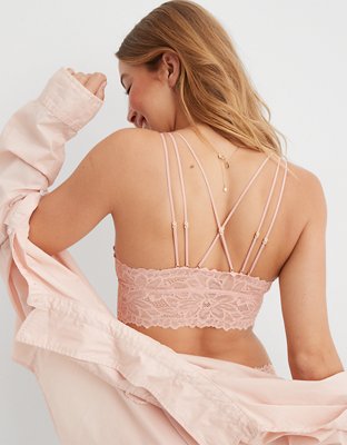 Aerie Sunkissed Lace Padded Plunge Bralette