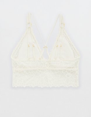 Aerie Sunkissed Lace Padded Plunge Bralette