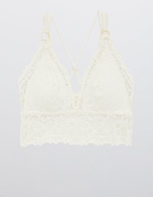 Aerie Sunkissed Lace Padded Plunge Bralette