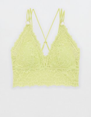 Aerie Sunkissed Lace Padded Plunge Bralette