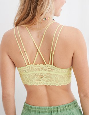 Aerie Sunkissed Lace Padded Plunge Bralette