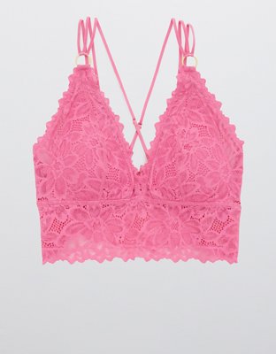 Aerie Sunkissed Lace Padded Plunge Bralette