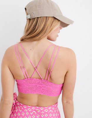 Aerie Sunkissed Lace Padded Plunge Bralette