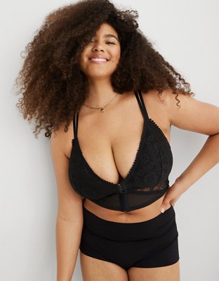 Aerie Joy Lace Padded Longline Bralette
