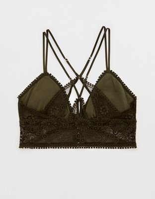 Aerie Joy Lace Padded Longline Bralette