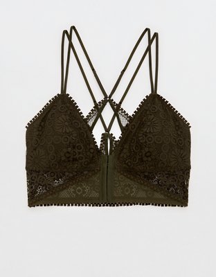 Aerie Joy Lace Padded Longline Bralette