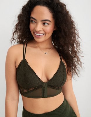 Aerie Joy Lace Padded Longline Bralette