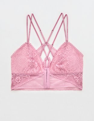 Aerie Joy Lace Padded Longline Bralette