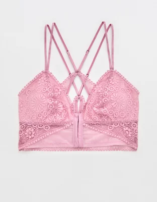 Aerie Joy Lace Padded Longline Bralette