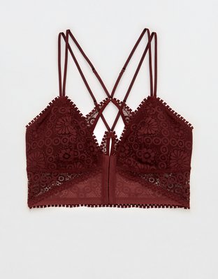 Aerie Joy Lace Padded Longline Bralette