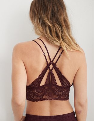 Aerie Joy Lace Padded Longline Bralette
