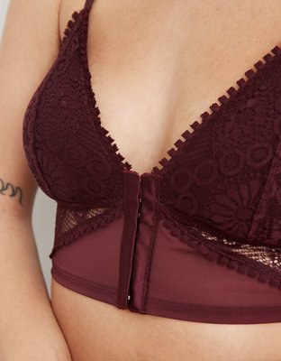 Aerie Joy Lace Padded Longline Bralette