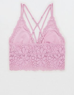 Aerie Bralette con relleno y encaje Candy