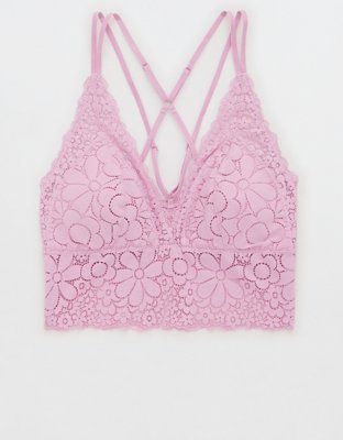 Aerie Bralette con relleno y encaje Candy