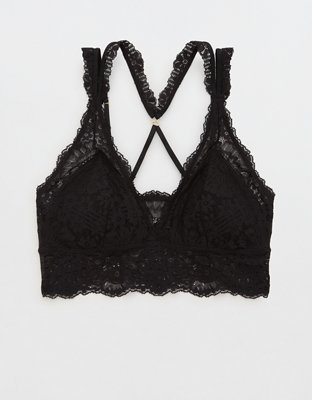 Aerie Ribbed Lace Padded Bralette