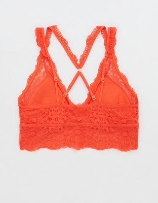 Aerie Fa La Bralette con relleno y encaje