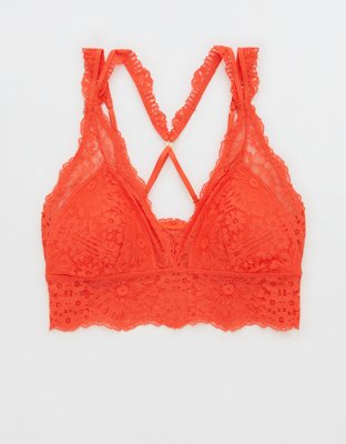 Aerie Red Maroon Lace Bralette Size S