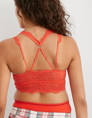 Aerie Fa La Bralette con relleno y encaje
