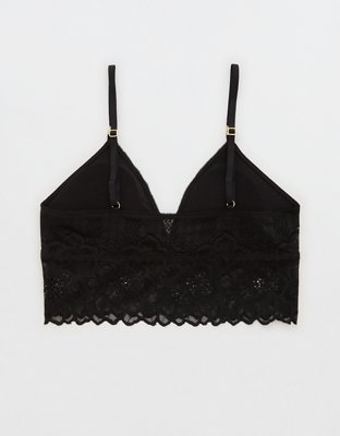 Aerie Snow Angel Lace Padded Bralette