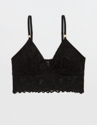 Aerie Snow Angel Lace Padded Bralette