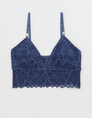Aerie Snow Angel Lace Padded Bralette