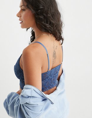 Aerie Snow Angel Lace Padded Bralette
