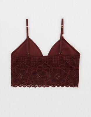 Aerie Snow Angel Lace Padded Bralette