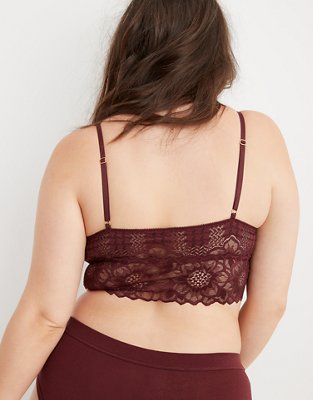 Aerie Snow Angel Lace Padded Bralette