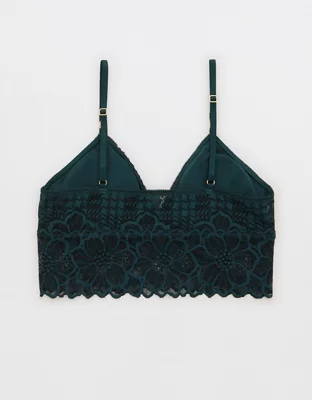 Aerie Snow Angel Lace Padded Bralette