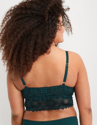 Aerie Snow Angel Lace Padded Bralette