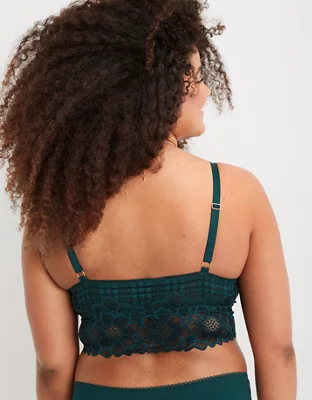 Aerie Snow Angel Lace Padded Bralette