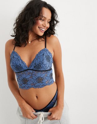 Aerie NWT Bralette navy blue lace size medium - $27 New With Tags - From  Nifty