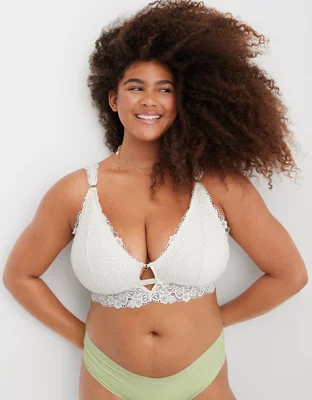 Aerie Lace Padded Plunge Bralette