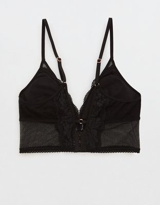Aerie Hibiscus Lace Padded Longline Bralette