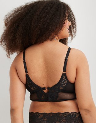 Aerie Hibiscus Lace Padded Longline Bralette