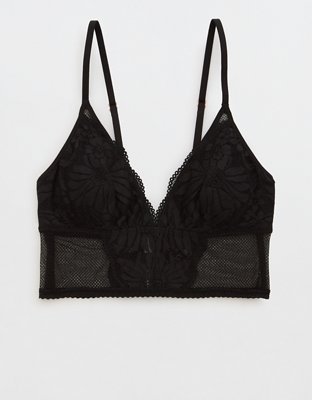 Aerie Hibiscus Lace Padded Longline Bralette